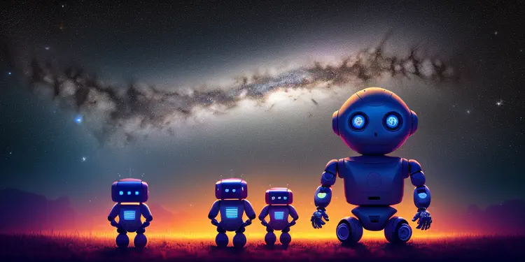 00121-1024998814-robots on a small planet looking at the milky way on a night sky with an huge explosion on the side.png